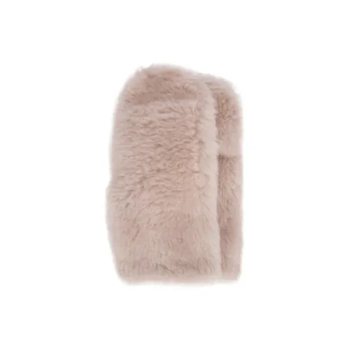 Yves Salomon Вязаные перчатки из полиамида женские бежевые