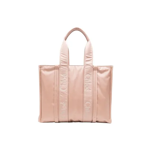 Chloe Древесный полиуретан Тоут Сумка Сумка для покупок Сумка через плечо Сумка Большая Женская Розовая