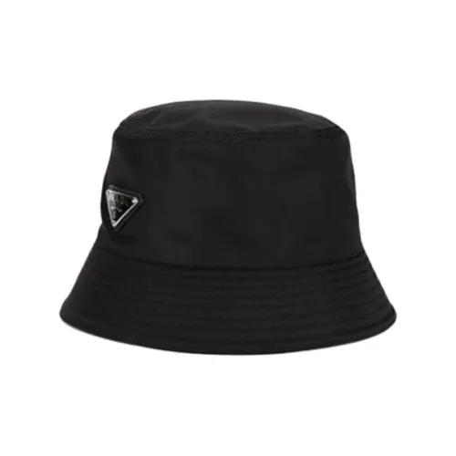 PRADA Мужские хлопковые панамы черного цвета