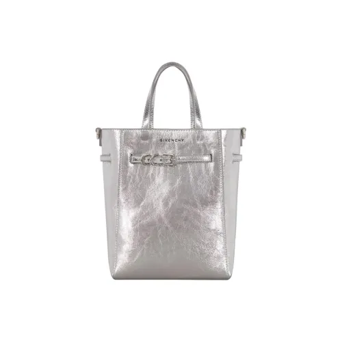 Givenchy Voyou Lambskin Tote Bag Shopping Bag Mini Women's Light Silver