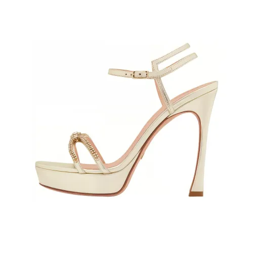 DIOR Sunset Fashion Sandals 12cm Women's Gold