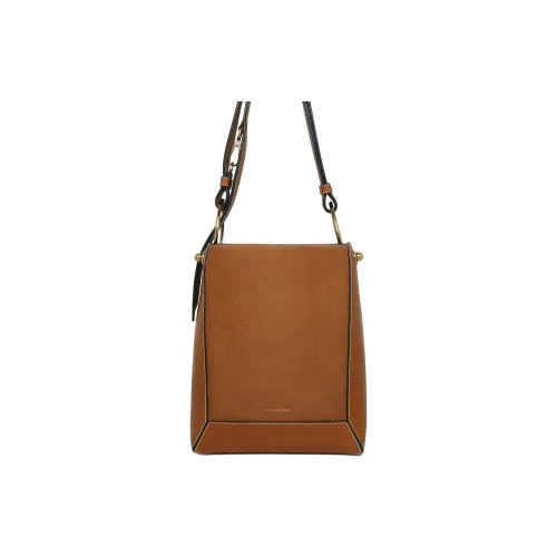 Strathberry Телячья кожа Ведрообразная сумка Сумка Сумка через плечо Женская Коричневая