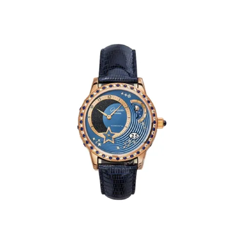 Glashütte Original Автоматический Механический Часы Мужские 39,3 мм Синий