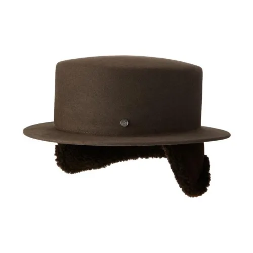 Maison Michel Шерстяной войлок Шапки и Кепки Женские Коричневый