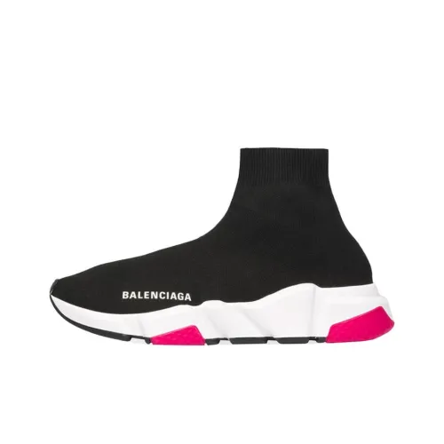 Balenciaga Speed High Топ Повседневная обувь Женская Черный Розовый
