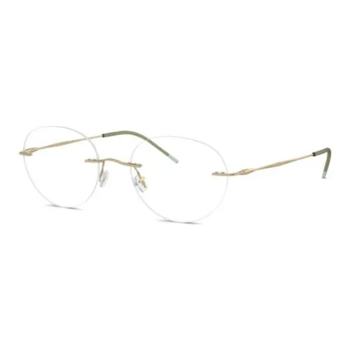 AMANI Металл Овал Оправы для очков Мужской Золотой