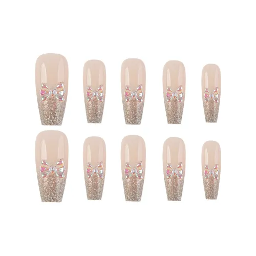 QISHINJU LED Ручной Customized Элегантность Ногтей Стикер Серебряный Блестящий Розовый Французский Ногтей Стикер