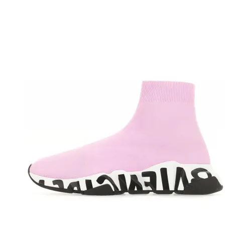 Balenciaga Speed High Топ Кроссовки для тренировок Женские Розовые