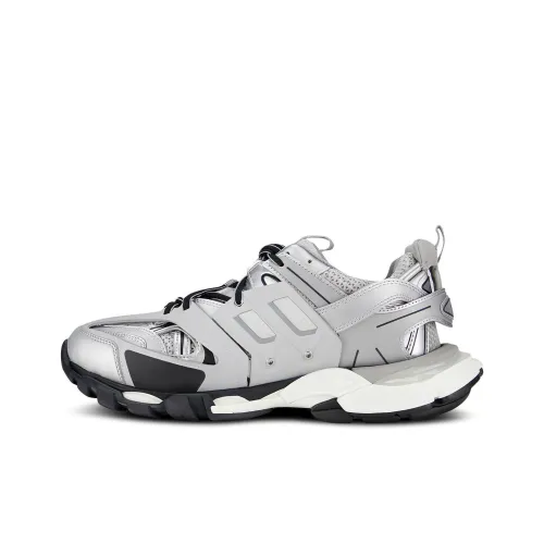 Balenciaga Track Low Top Толстая подошва Кроссовки Мужские Серебристо-Черные