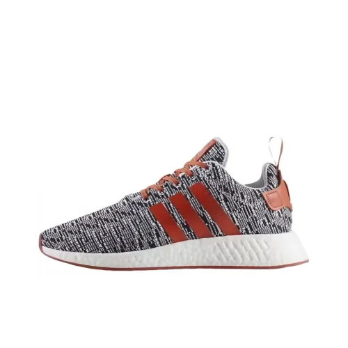 Adidas Originals NMD_R2 Амортизация Износостойкий Низкий Топ Беговые Кроссовки Унисекс Коричневый Красный Серый