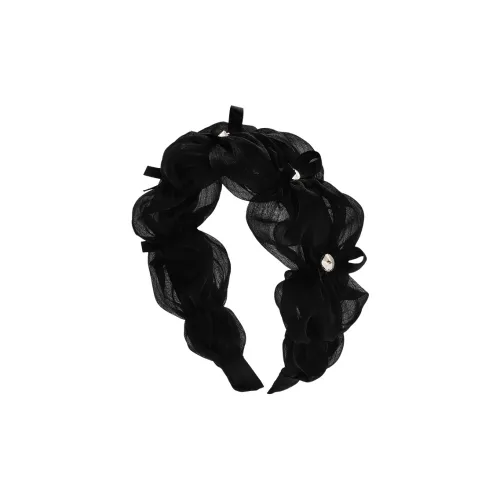 ROYALSASA Шелковый шифон Искусственный кристалл Акрил Ободки для волос Женские