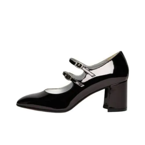 Carel Alice Грубый каблук Туфли Мэри Джейн 6 см Женские Черный