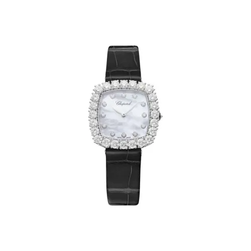 Chopard Автоматический Механический Movement Женская светло-коричневая 'HEURE DU DIAMANT В избранном Watch 30,8mm*9,3mm Белый