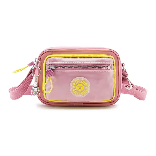 Kipling Полиамид Плечевая Сумка Маленькая Женская Свежая Серый Розовый и Желтый