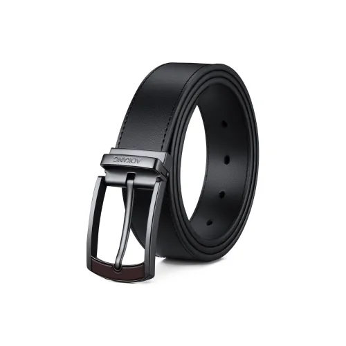 AOKANG Коровья кожа Ремни Мужские Металлические Ширина 3,4CM