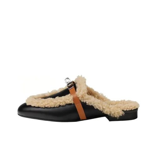HERMES Oz Домашние тапочки Женские Черные