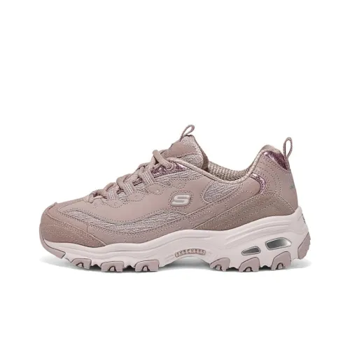 Skechers DLITES Low Топ Толстая подошва Кроссовки Женские Камео Коричневый