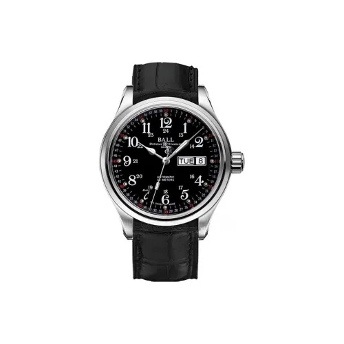 Шар Railroad Official Collection Автоматический Механический Механизм Мужские Часы Часы 41 мм Черный Циферблат