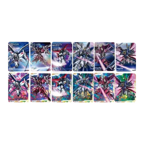 Pizzahut x GUNDAM SEED Astray Карта Передний и задний 6 Дизайнов Всего IP Аниме Карточки 6 Штук Набор