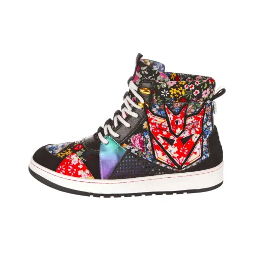 IRREGULAR CHOICE Повседневные Высокие Кеды Черные Красные Женские