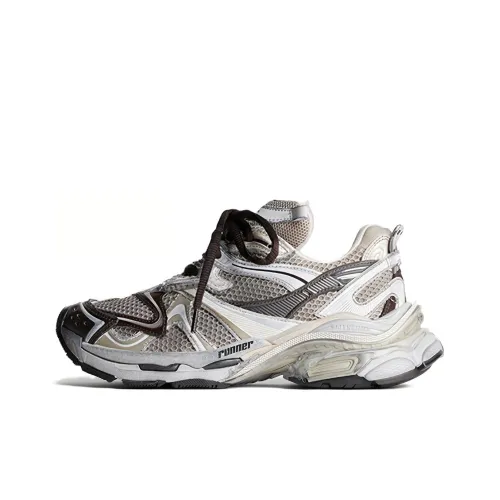 Balenciaga Runner2,0 Толстая подошва Низкий топ Серый Белый Женский
