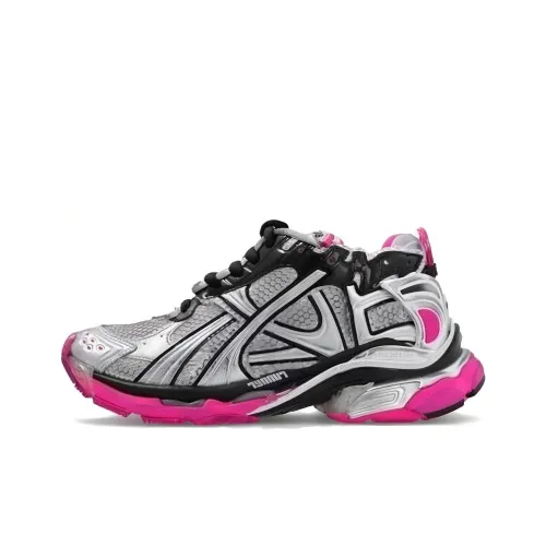 Balenciaga Runner Low Топ Повседневная обувь Женская Серебряный Серый