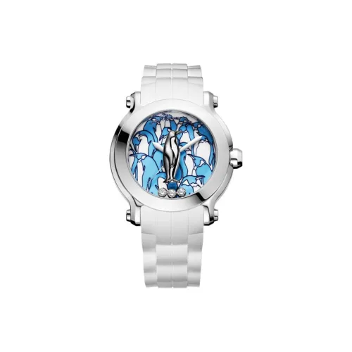 Chopard Кварцевый Movement Женские Часы HAPPY DIAMONDS 36 мм Синие