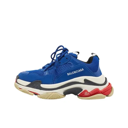 Balenciaga Triple S Low Топ Толстоподошвенные кроссовки Мужской Индиго