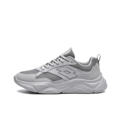 LOTTO Slip Anti-slip Abrasion Resistant Низкий Топ Беговые кроссовки Унисекс Серый