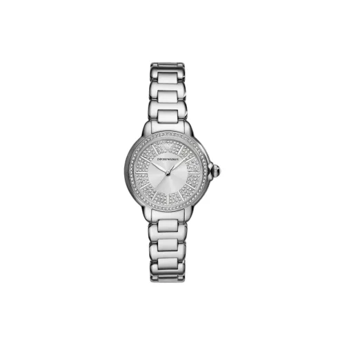 EMPORIO ARMANI Women's Watch Кварцевый механизм ремешок из нержавеющей стали 32 мм серебристый циферблат