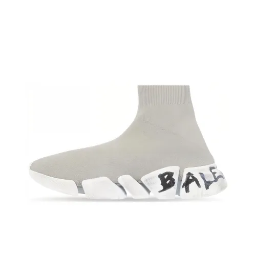 Balenciaga Speed 2,0 High Топ Повседневная обувь Мужская Светло-Серый