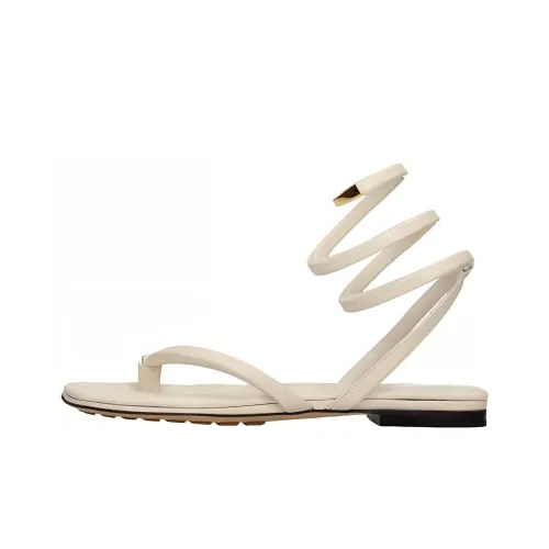 Bottega Veneta One Ремень Сандалии Женские Бежевые