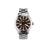 Темно-коричневый циферблат часов