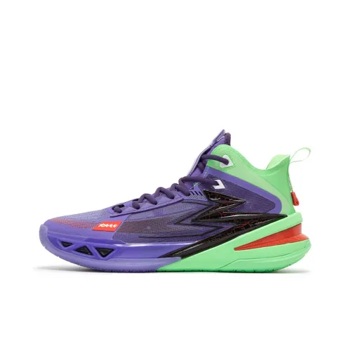 361° Амортизация Slip-resistant покрытие MID Топ Карбоновая плита Баскетбольные кроссовки Мужской Starry Dust фиолетовый