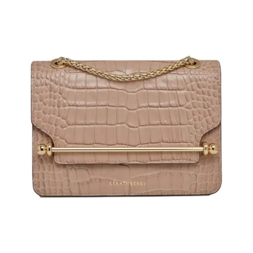 Strathberry Телячья кожа Сумка через плечо Мини Женская Темная умбра