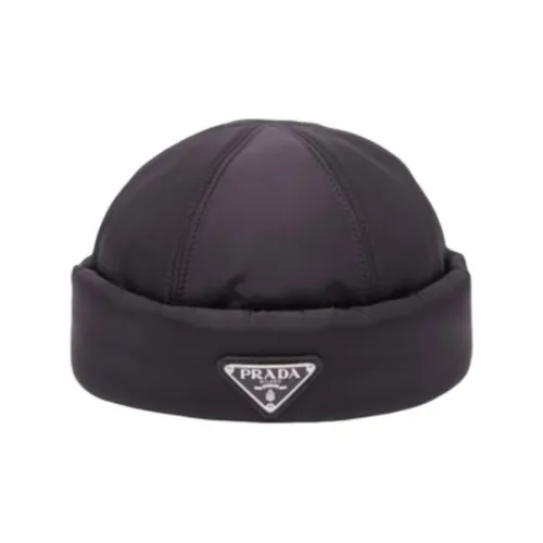PRADA Переработанный нейлон Шапки и Кепки Мужской Черный