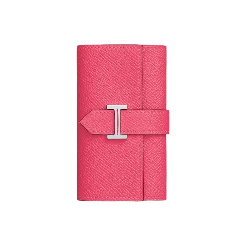 HERMES Bearn Epsom Телячья кожа Key Pouch Женские 8WRose Azalee Новый Липстик Пудра