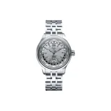 Циферблат часов серебристо-серого цвета