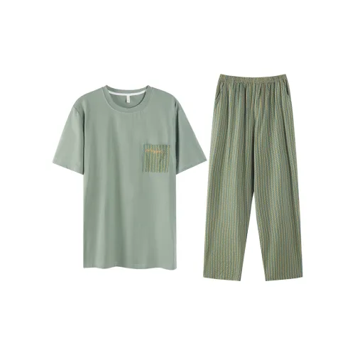 The Story Of The Flower Season Пижамный комплект Мужской Зеленый