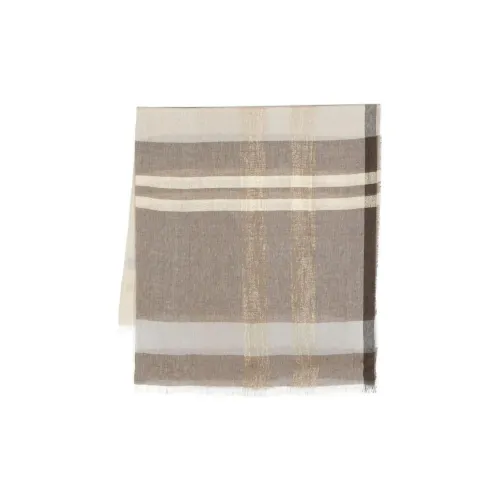 PESERICO Linen Knitted Scarves Women's Light Beige Brown PESERICO Льняные Вязаные Шарфы Женские Светлый Бежевый Коричневый