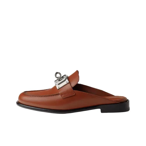 HERMES Домашние тапочки Женские Коричневый