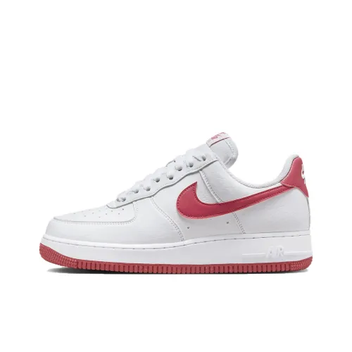 Nike Air FORCE 1 Slip-on Устойчивый к истиранию Низкий Топ Скейтбординг Кроссовки Женские Белый Красный