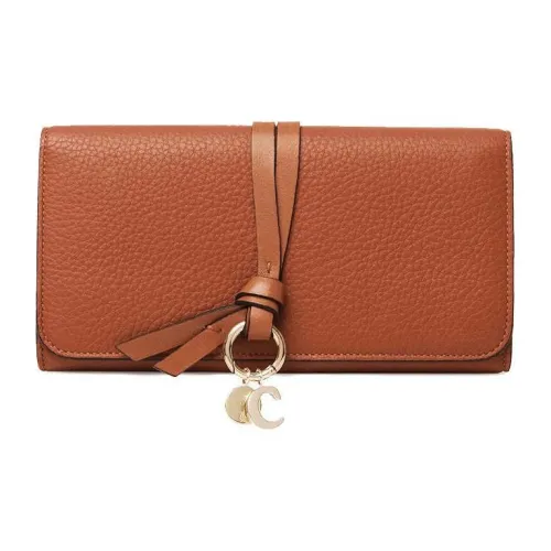 Chloe Alphabet с рельефным узором телячья кожа кошелек женский коричневый