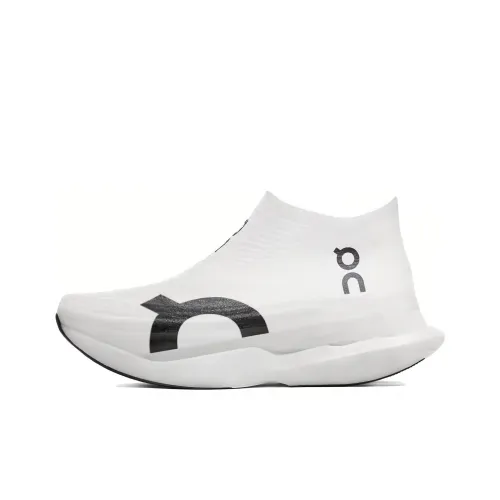 On Cloudboom Шокабойеры Противоскользящие Устойчивые к истиранию MID Топ Беговые кроссовки Мужские Белые Серые