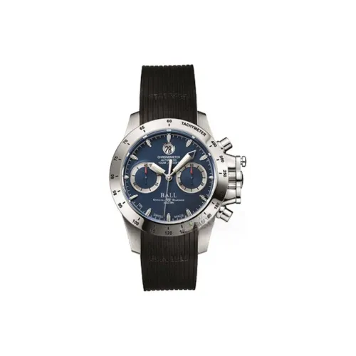 Шар Автоматический Механический Механизм Мужские Часы Часы 40 мм Синий Циферблат Нержавеющая Сталь Корпус Резиновый Ремешок