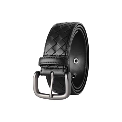 Emperor Penguin High End Ручная ткань вязаная Шпилька Кожаные ремни Унисекс 3,5см