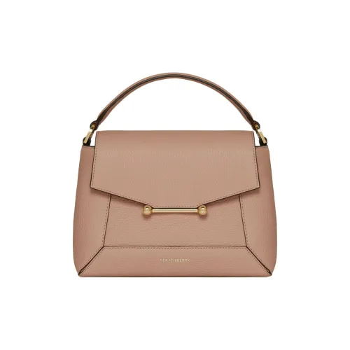 Strathberry Рельефная Телячья Кожа Сумка через плечо Сумка Женская Темно-Розовая