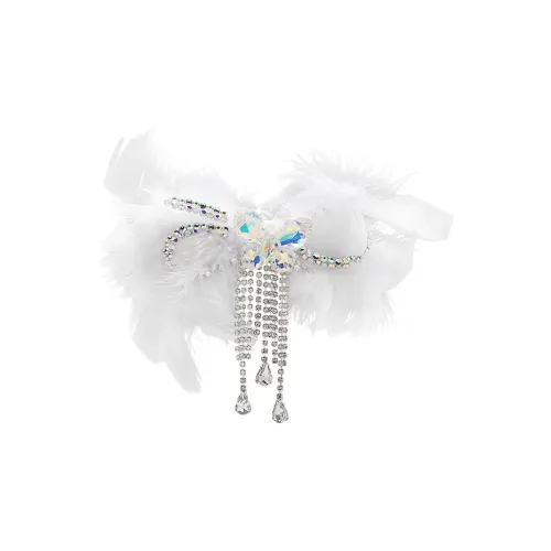 ROYALSASA Искусственный мех Искусственный кристалл Сплав Нижняя заколка Заколки для волос Женские