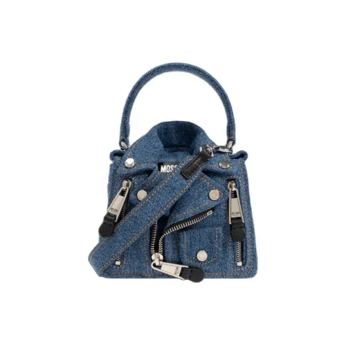 MOSCHINO Хлопок Сумка через плечо Сумка Женская Синяя