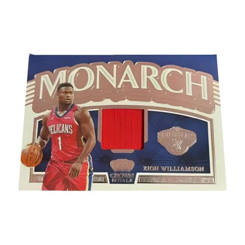 Панини Zion Williamson 22 23 Пеликанс Короны Джерси Материалы Боковая сторона Скаттеринг Карточки Карта Пасы Спортивные Карты 1 шт